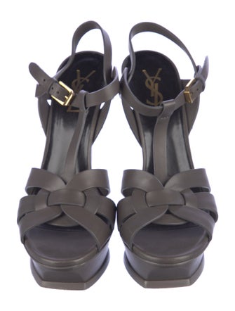 Yves Saint Laurent Leather T-Strap Sandals