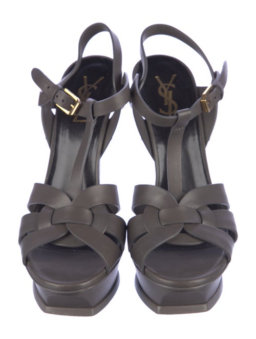 Yves Saint Laurent Leather T-Strap Sandals