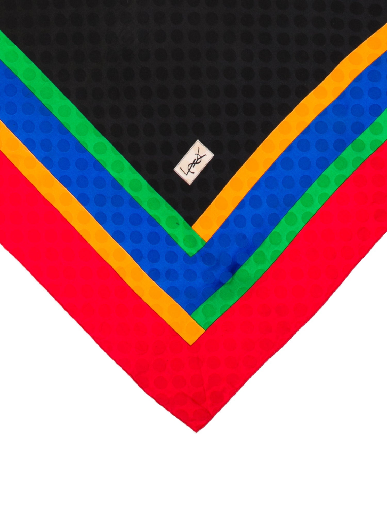 Yves Saint Laurent Silk Striped Scarf