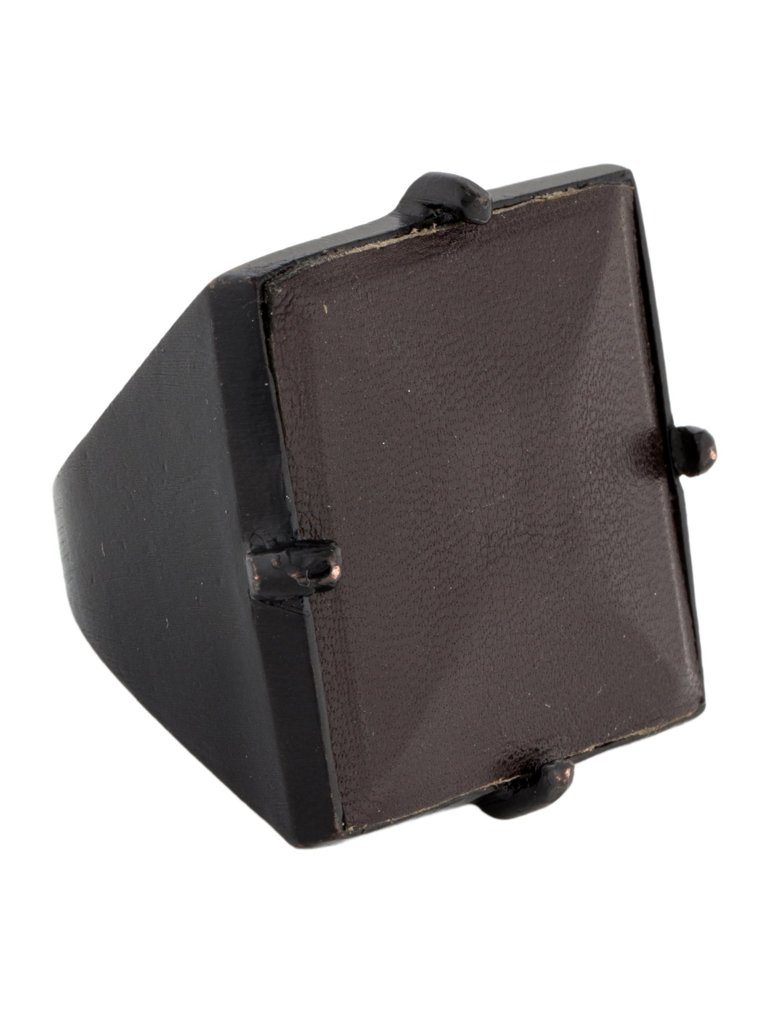 Yves Saint Laurent Leather Cocktail Ring