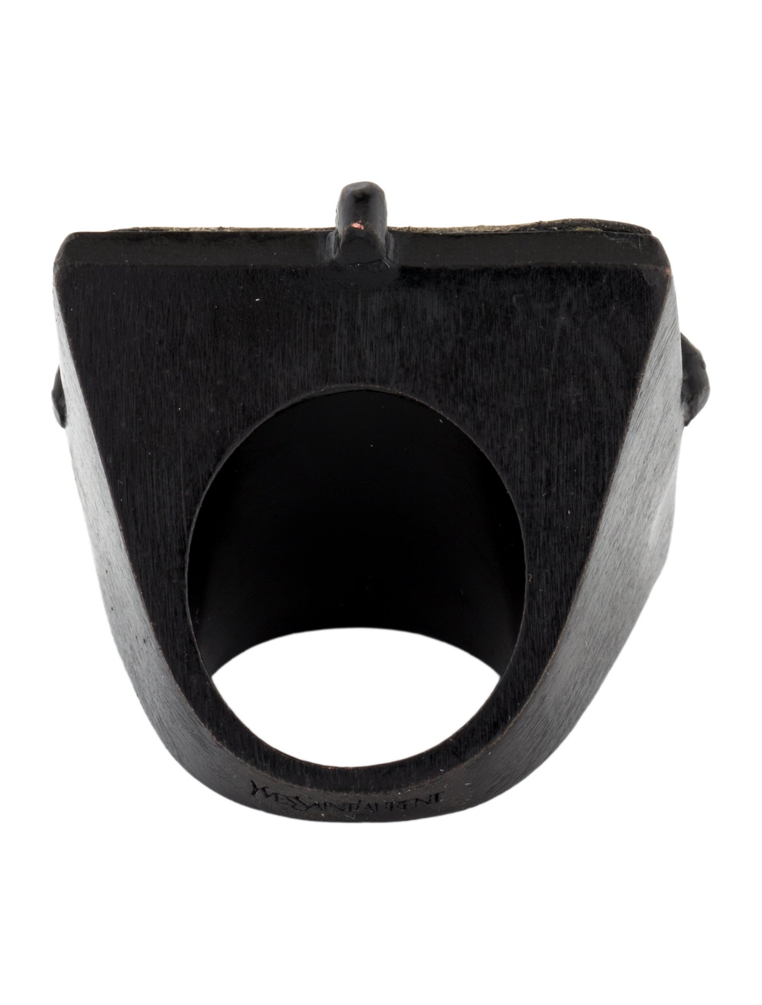 Yves Saint Laurent Leather Cocktail Ring