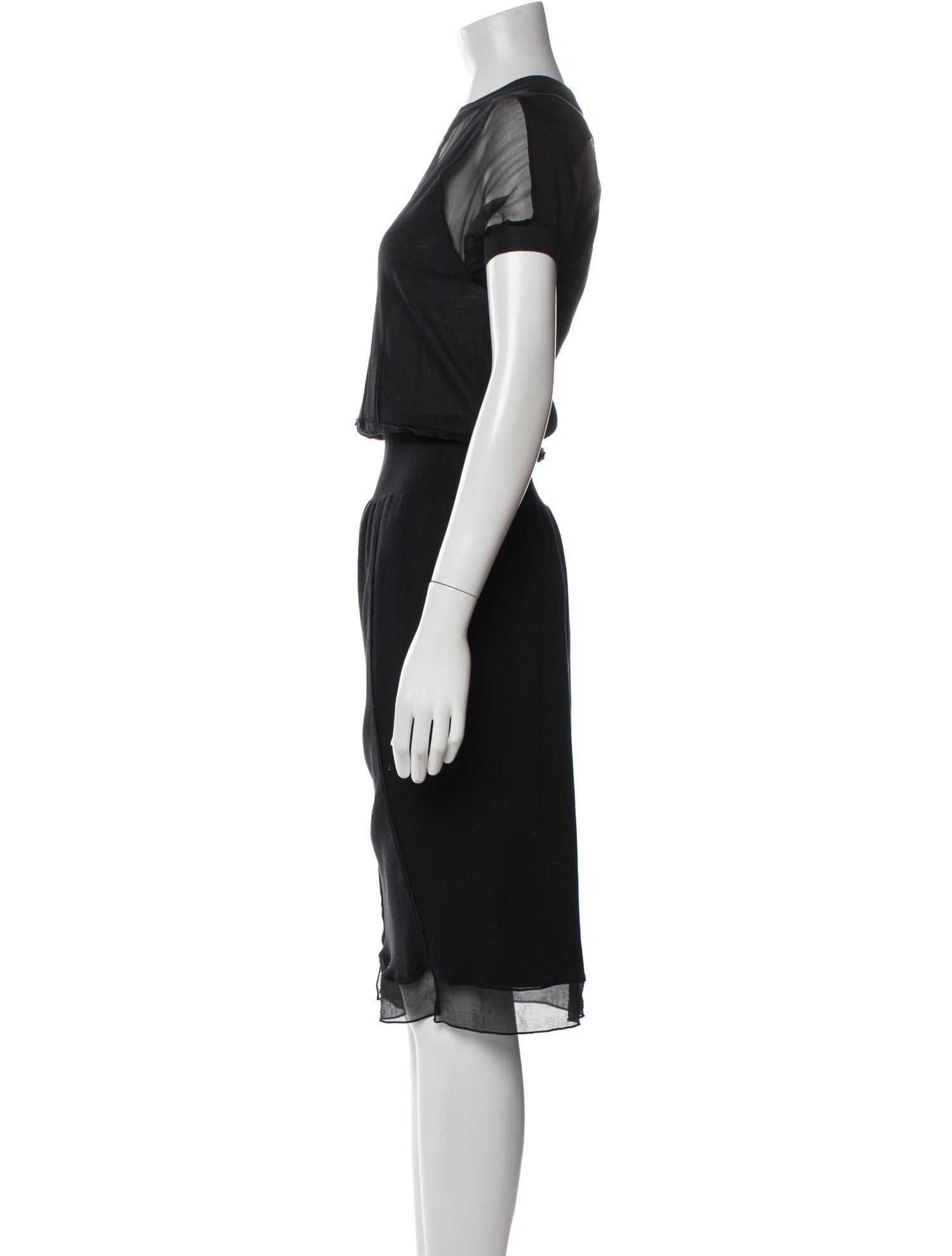 Yves Saint Laurent Silk Midi Length Dress