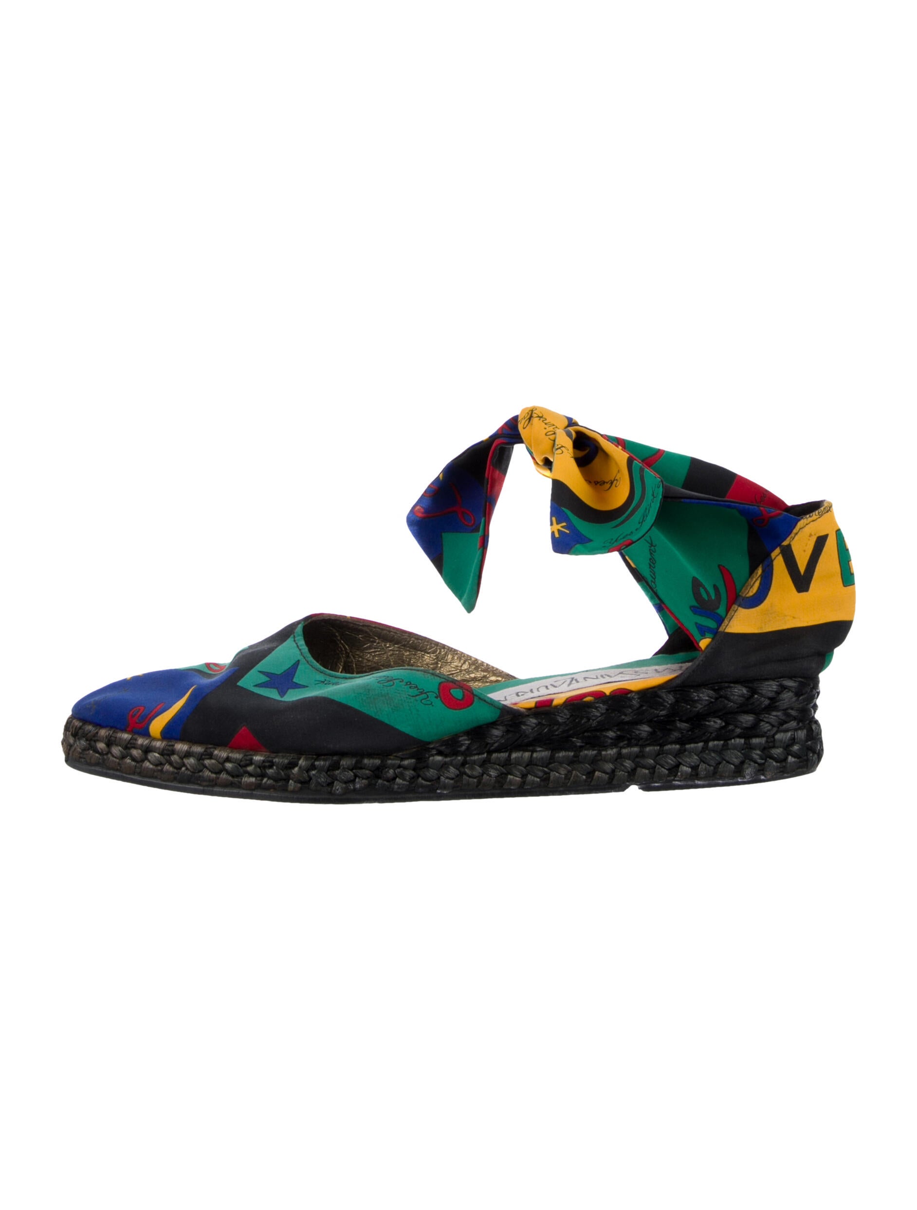 Yves Saint Laurent Vintage Canvas Mules