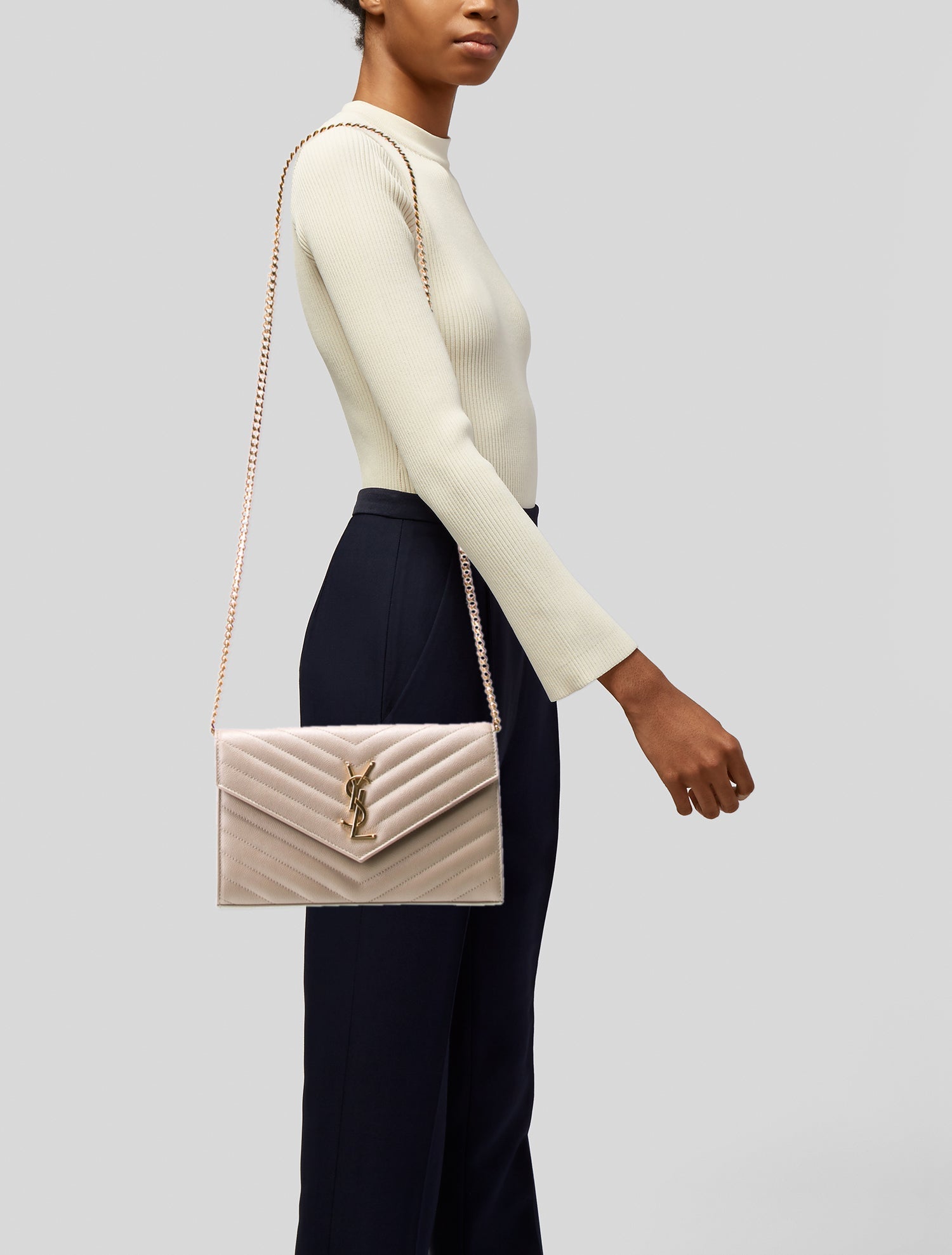 Saint Laurent Leather Clutch