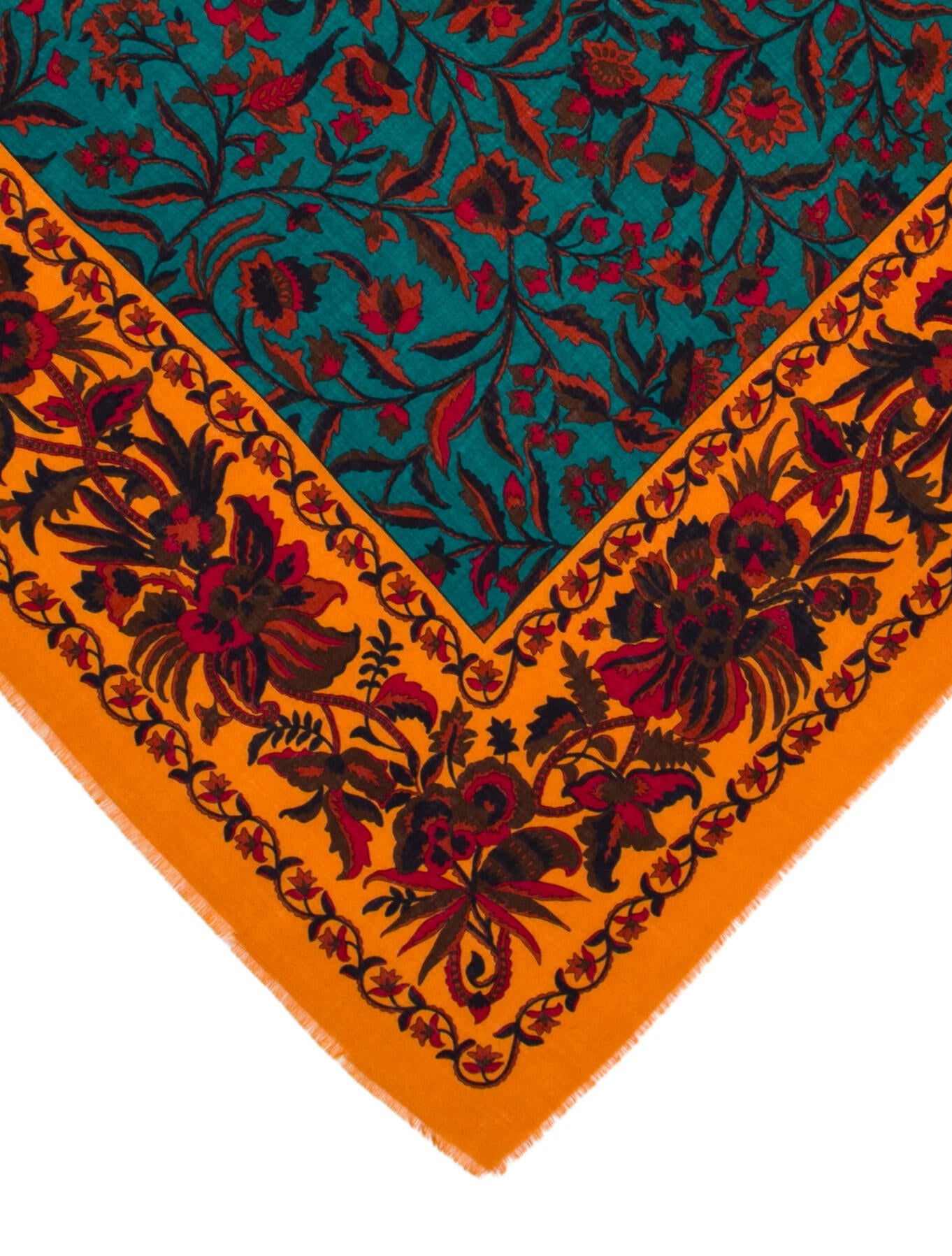 Yves Saint Laurent Wool Printed Scarf