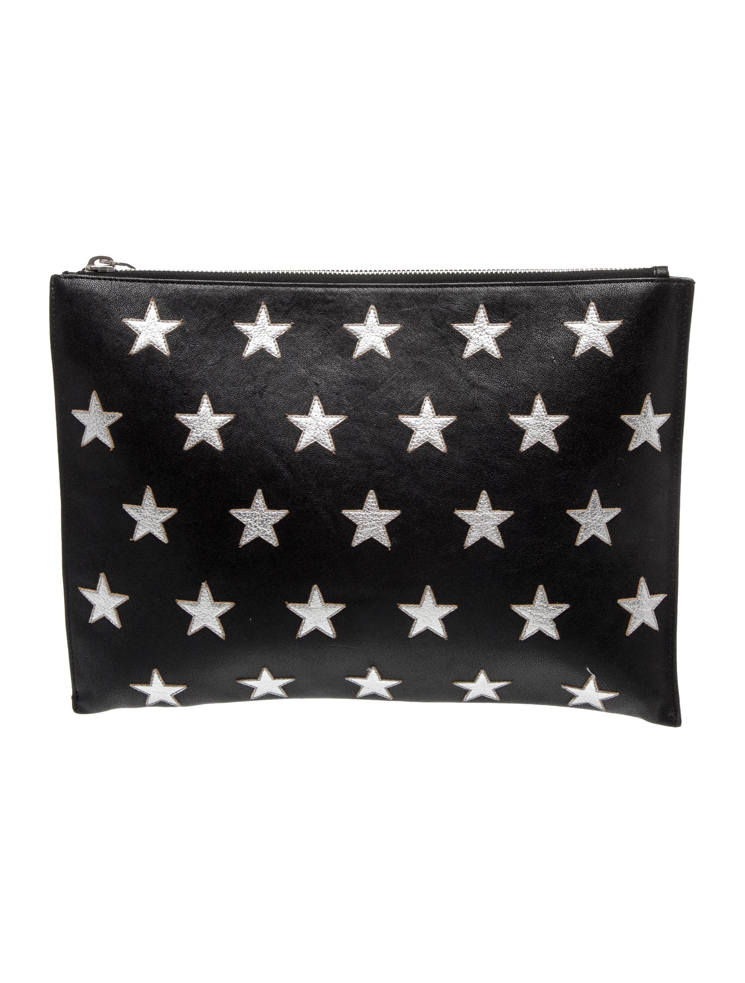 Saint Laurent Leather Star Clutch