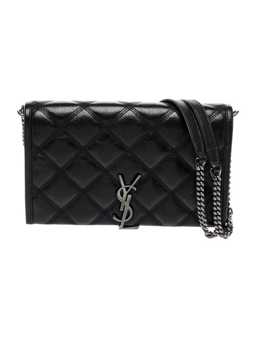 Saint Laurent Quilted Becky Wallet on a Chain