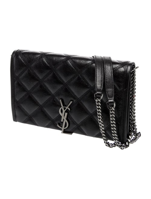 Saint Laurent Quilted Becky Wallet on a Chain