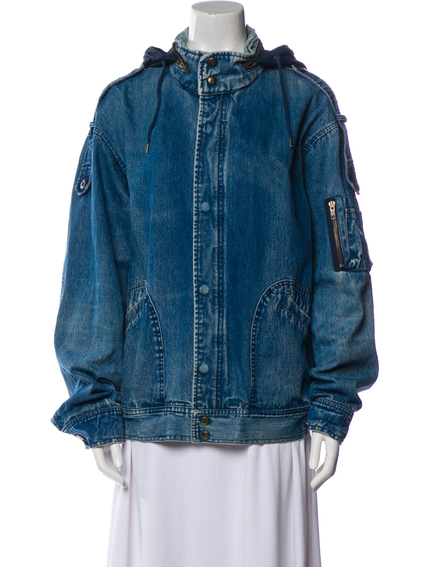 Yves Saint Laurent Vintage Sport Denim Bomber Jacket