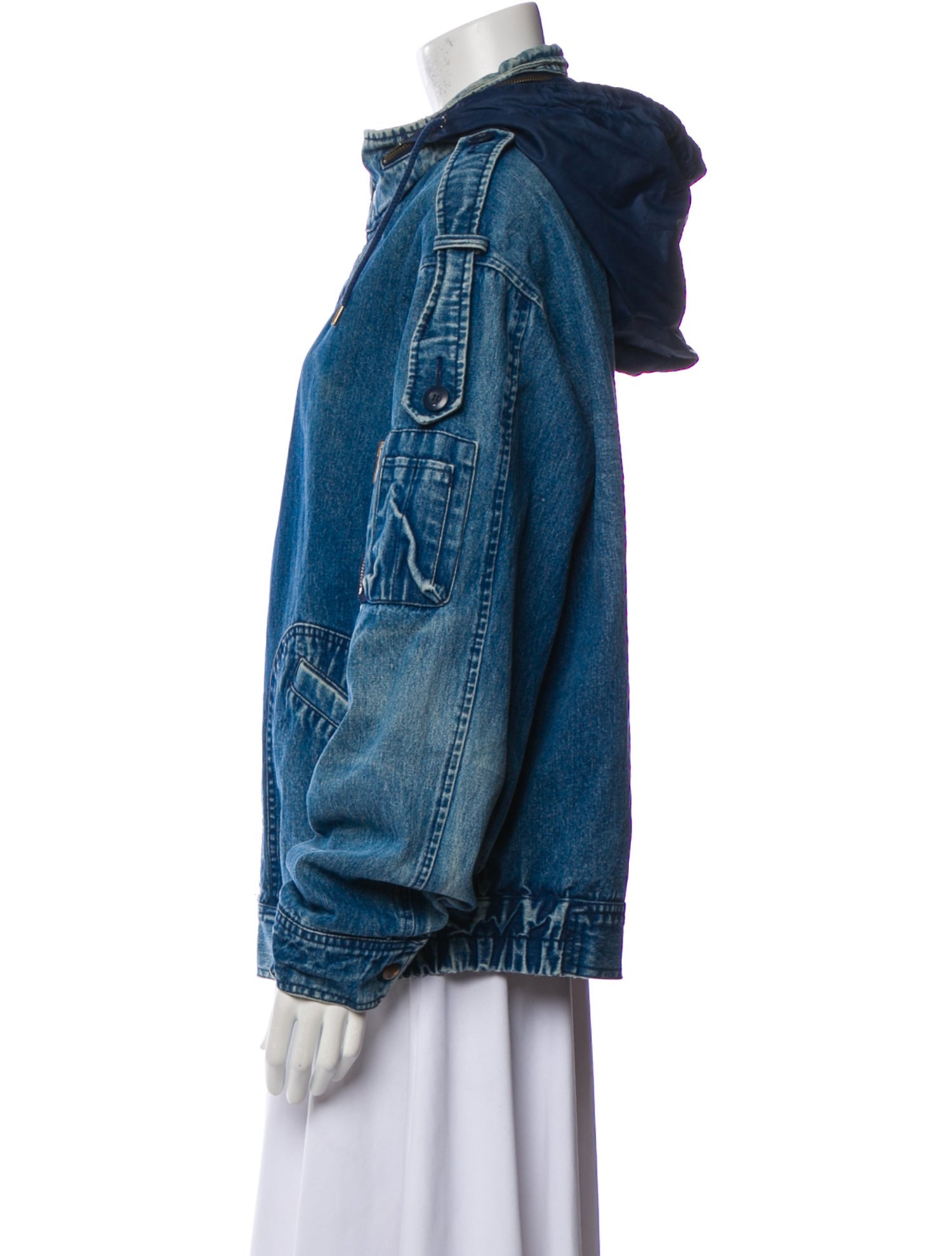 Yves Saint Laurent Vintage Sport Denim Bomber Jacket