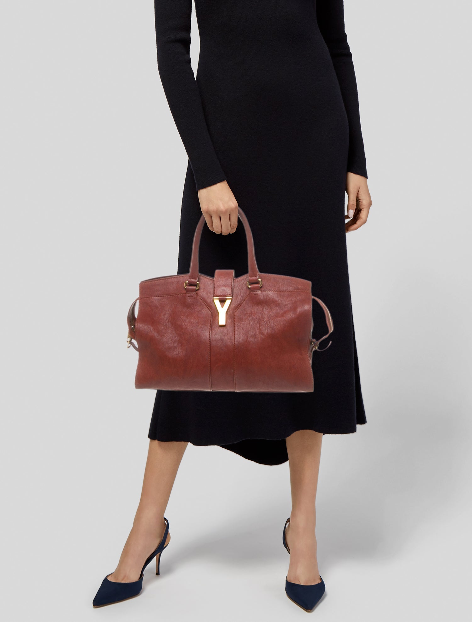 Yves Saint Laurent Leather Top Handle Bag