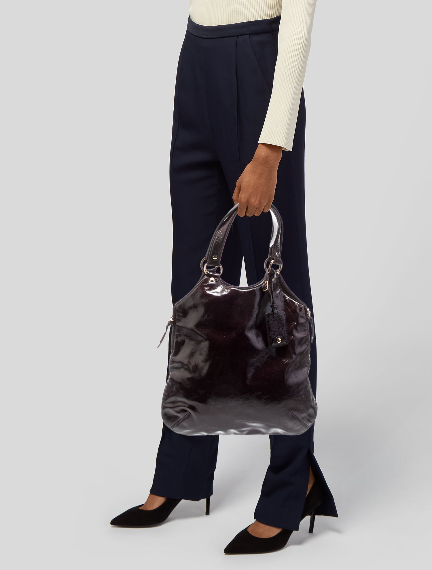 Yves Saint Laurent Patent Leather Top Handle Bag