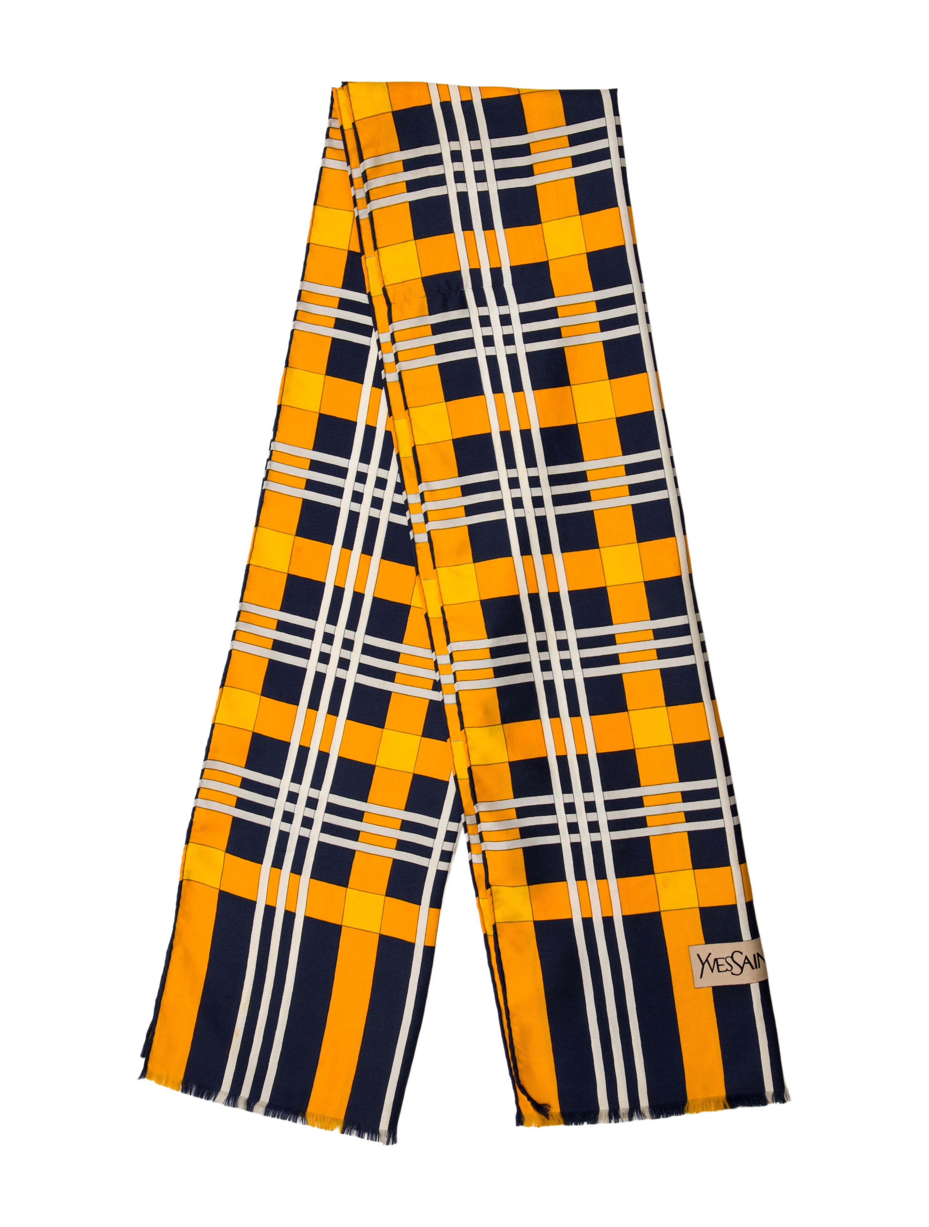 Yves Saint Laurent Silk Late 1970's - Early 1980's Scarf