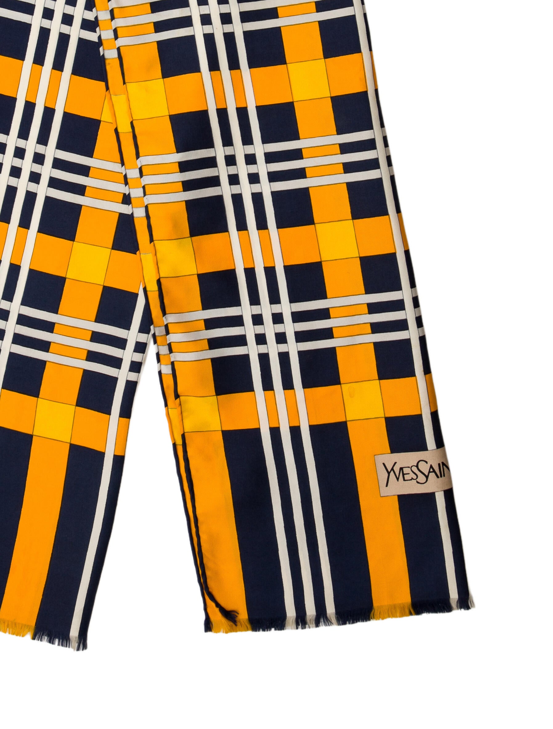 Yves Saint Laurent Silk Late 1970's - Early 1980's Scarf