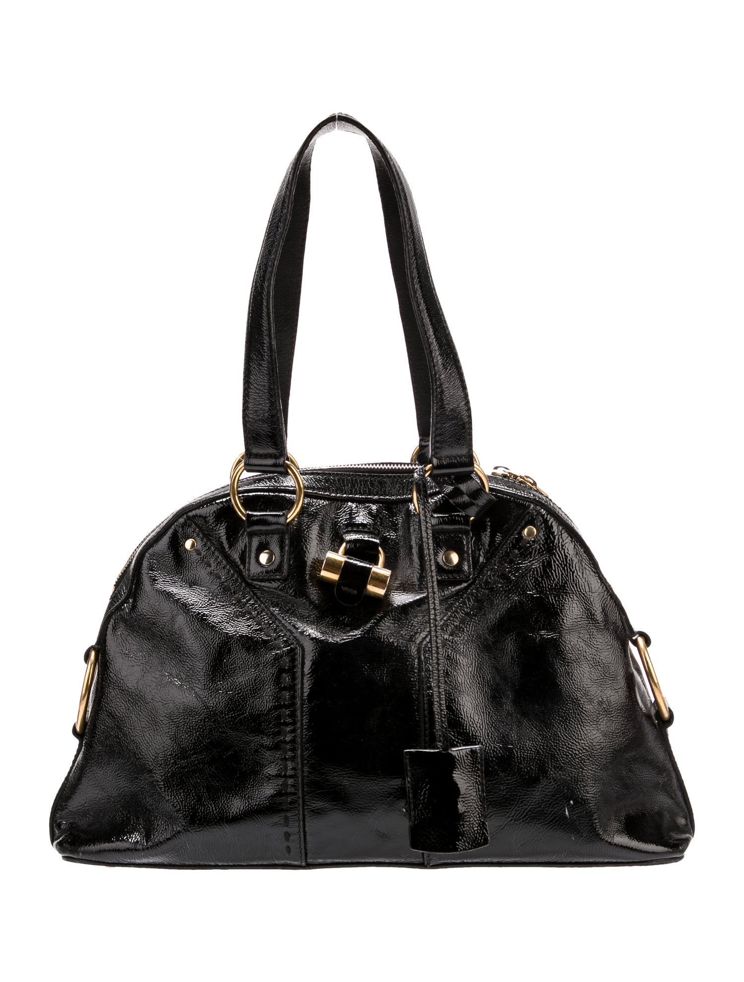 Yves Saint Laurent Patent Leather Top Handle Bag