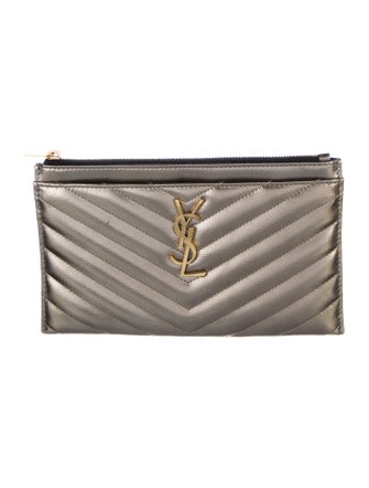 Saint Laurent Cassandre Bill Pouch Leather Continental Wallet