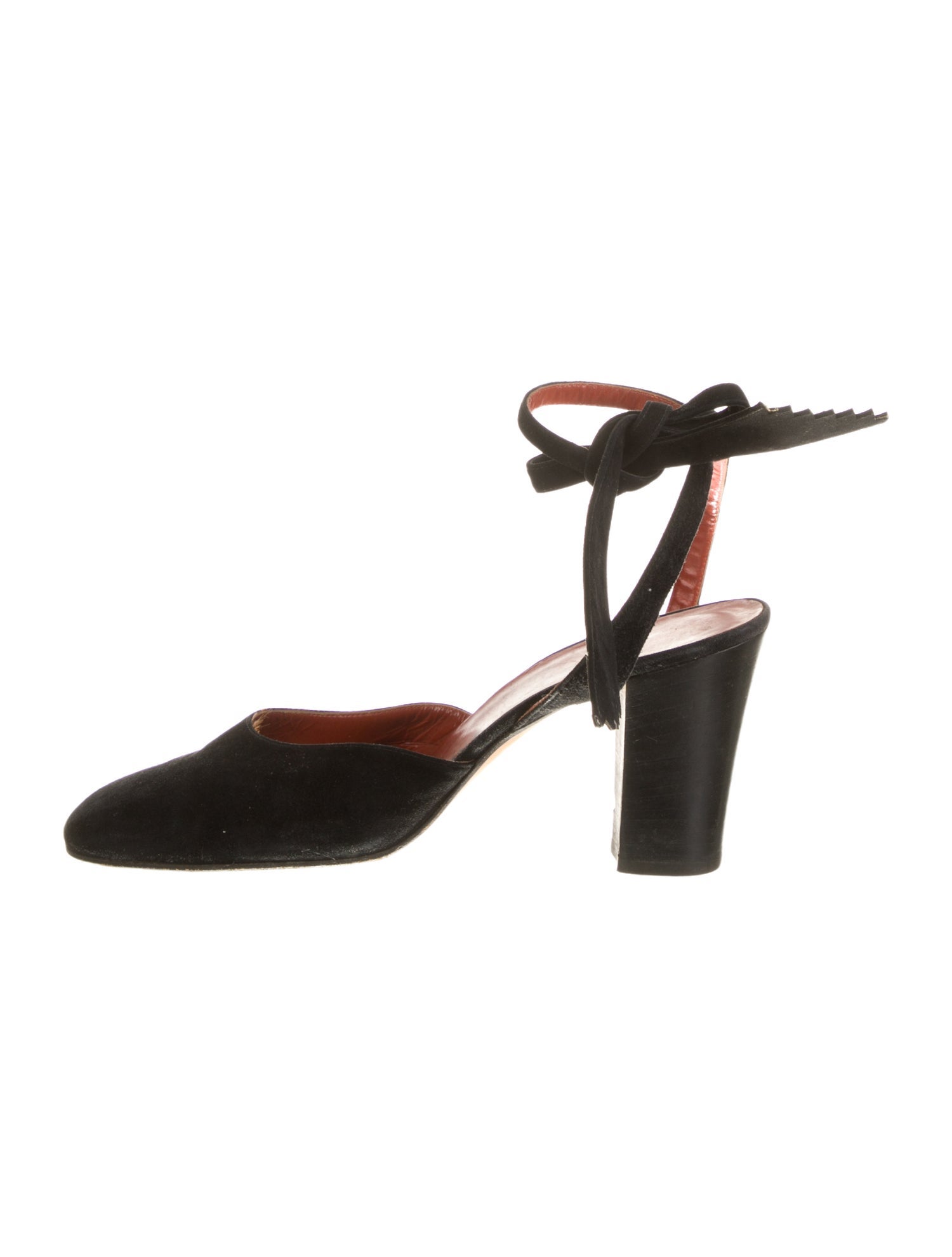 Yves Saint Laurent Vintage Suede Slingback Pumps