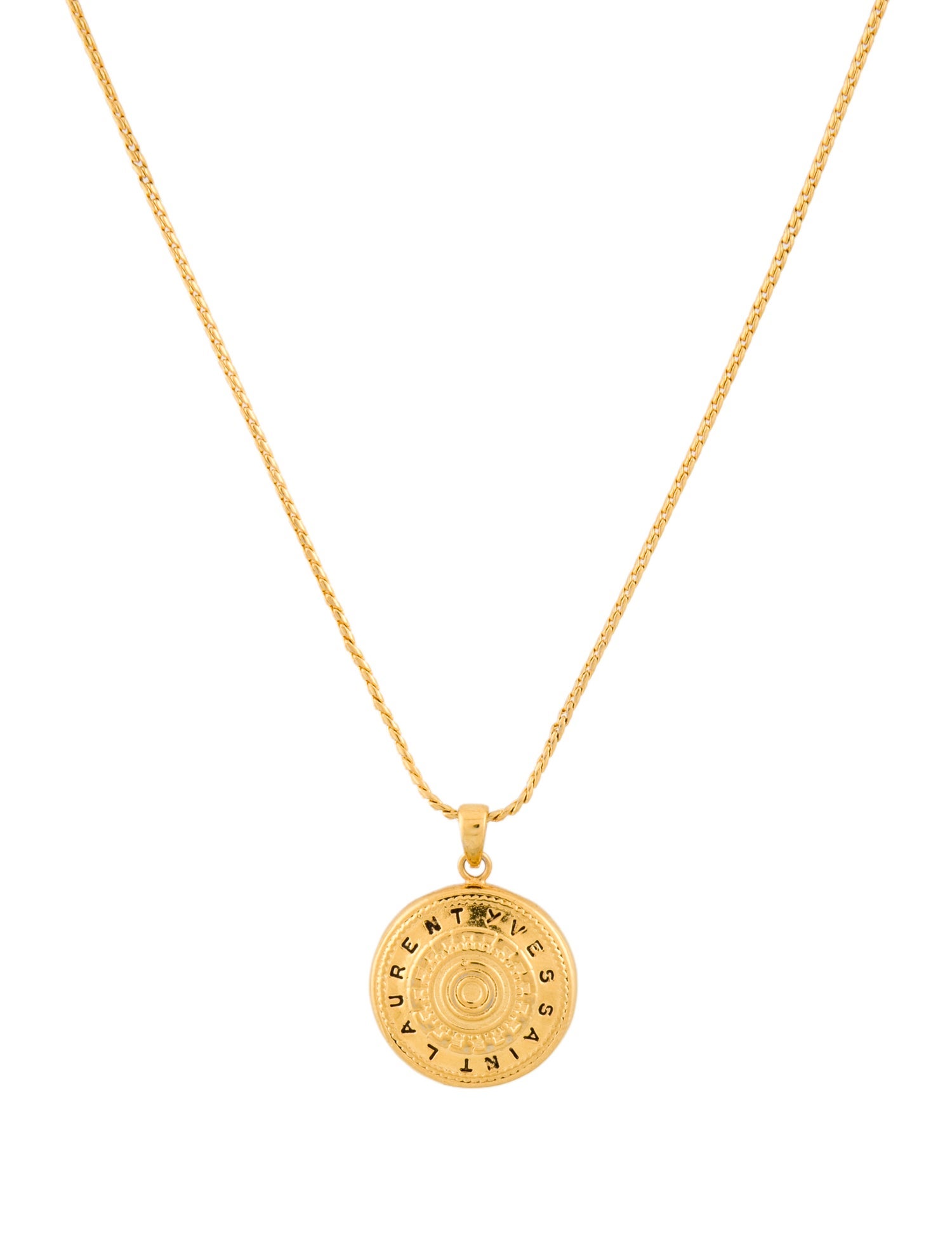 Yves Saint Laurent Vintage Medallion Pendant Necklace