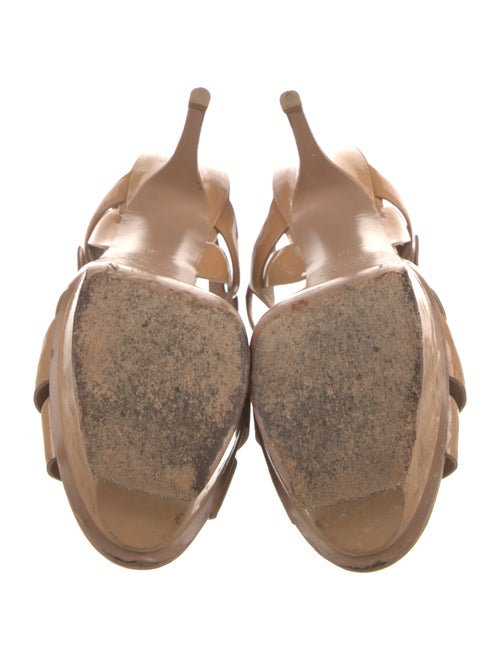 Saint Laurent Patent Leather T-Strap Sandals