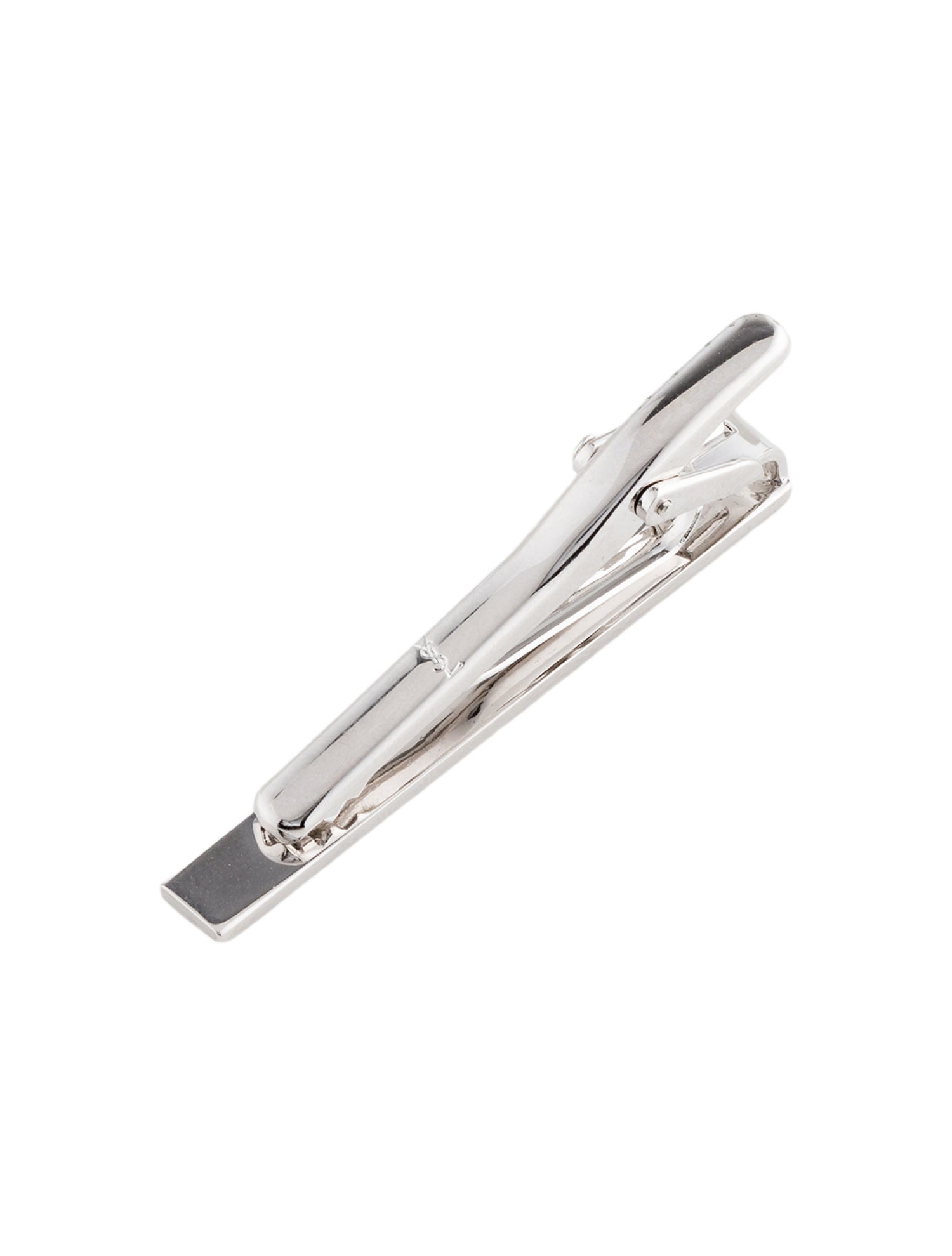 Yves Saint Laurent Enamel Logo Classic Tie Clip