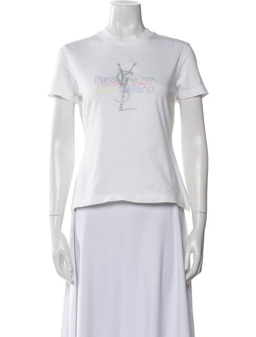 Yves Saint Laurent Graphic Print Crew Neck T-Shirt