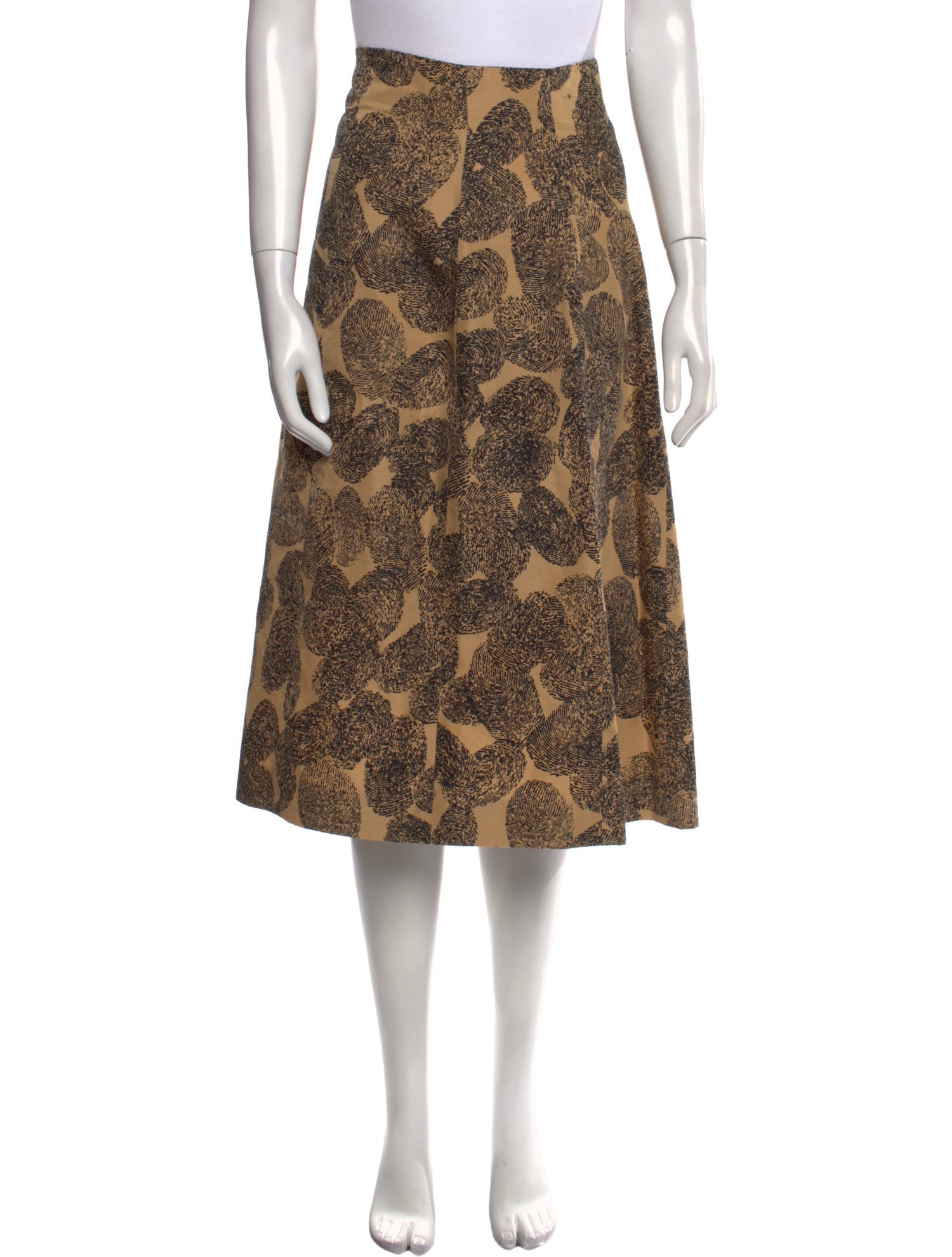 Yves Saint Laurent Printed Midi Length Skirt