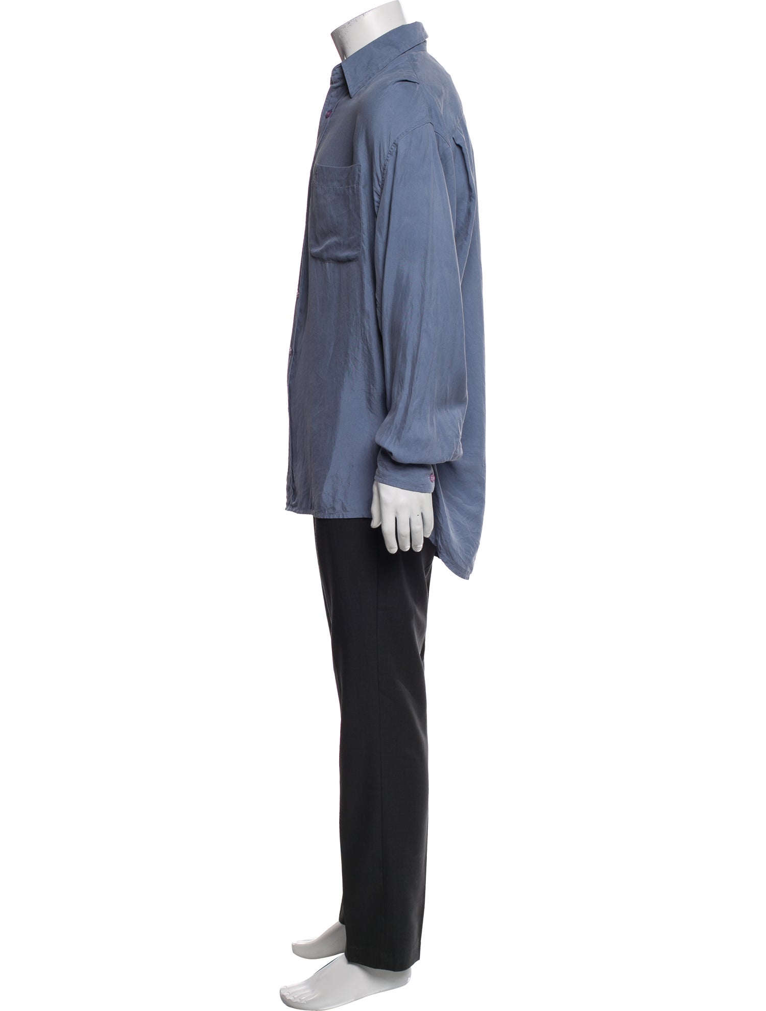 Yves Saint Laurent Silk Long Sleeve Dress Shirt