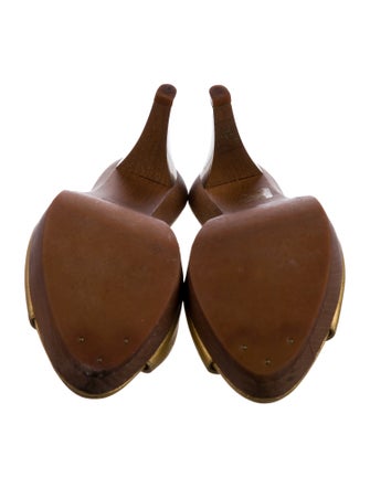 Yves Saint Laurent Leather Slides