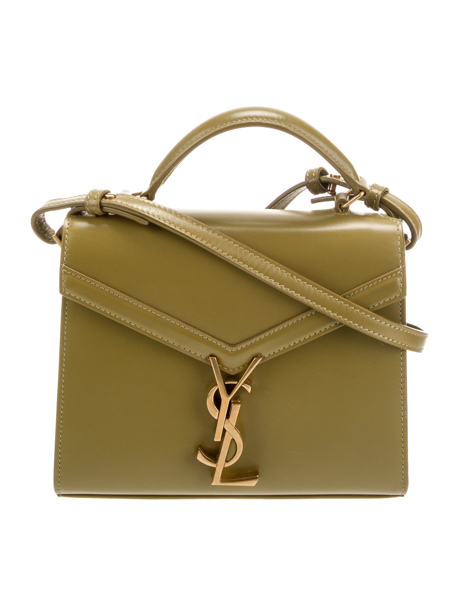 Saint Laurent Leather Cassandre Mini 2023