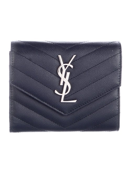 Yves Saint Laurent Compact matelasse Envelope Wallet Chevron Compact Wallet