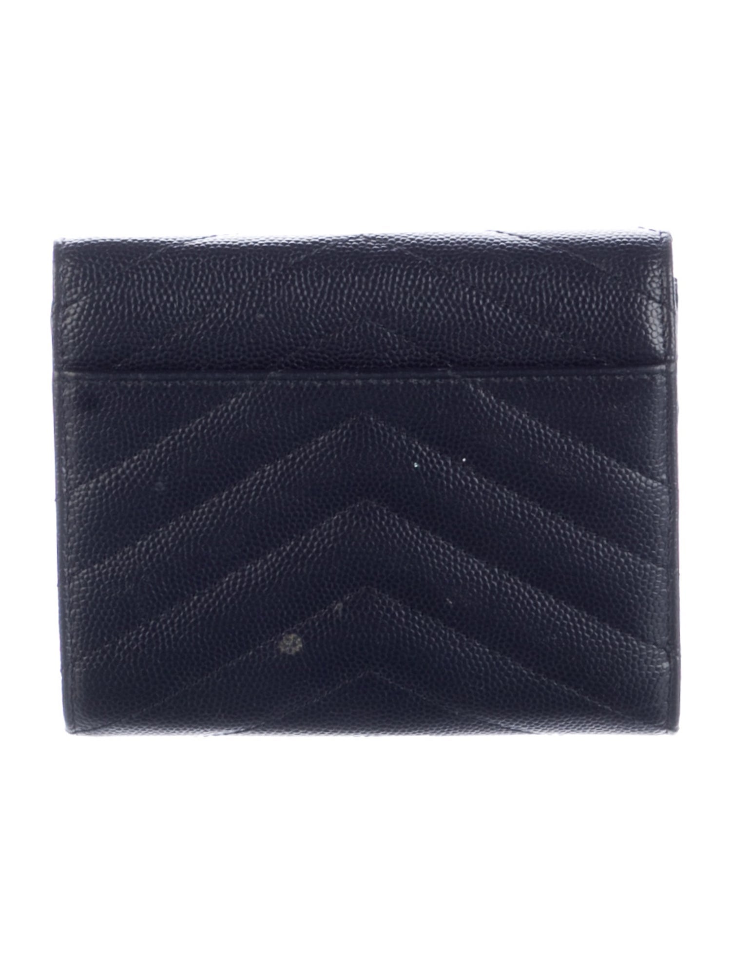 Yves Saint Laurent Compact matelasse Envelope Wallet Chevron Compact Wallet