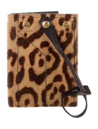 Yves Saint Laurent Ponyhair Animal Print Wallet