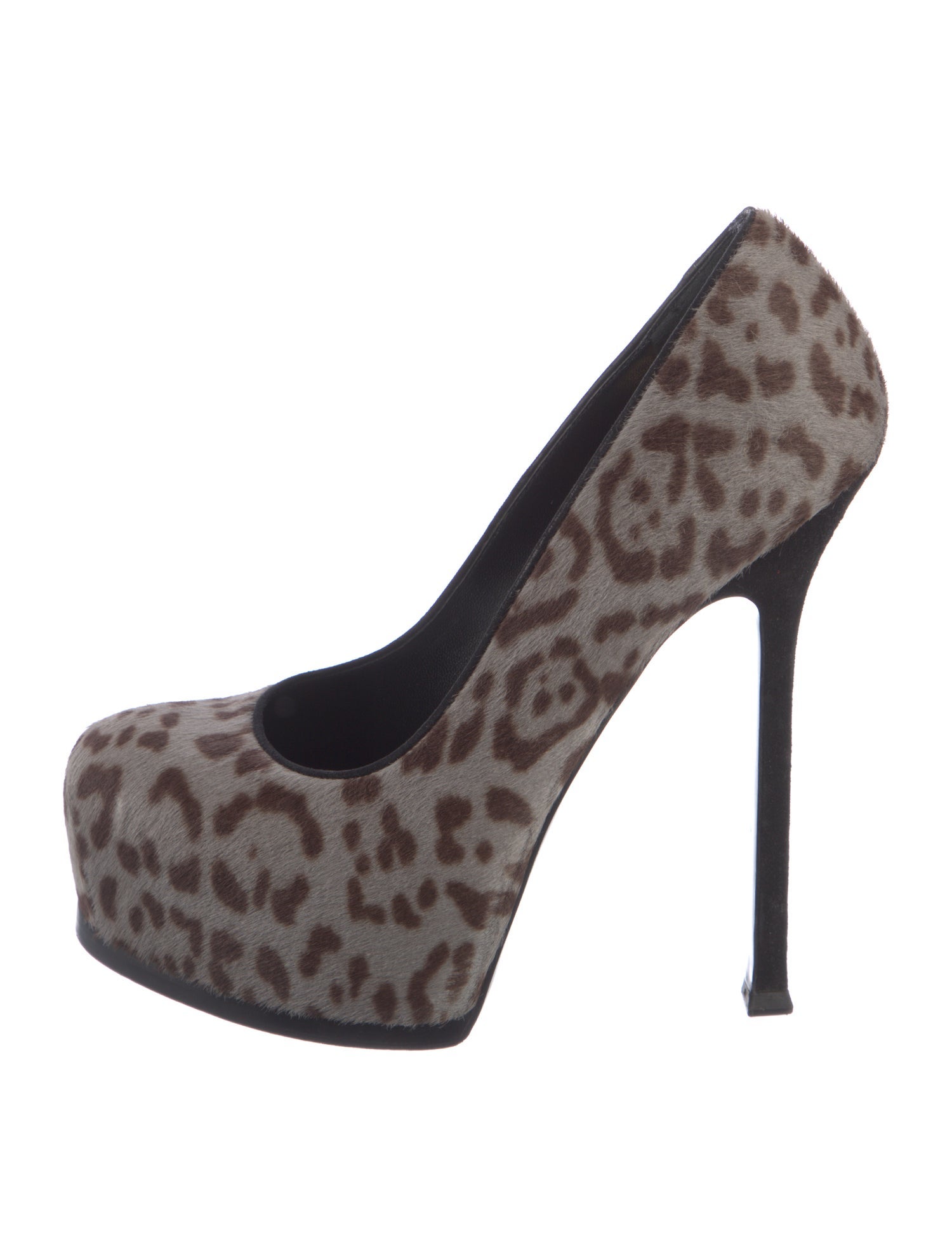 Yves Saint Laurent Ponyhair Animal Print Pumps
