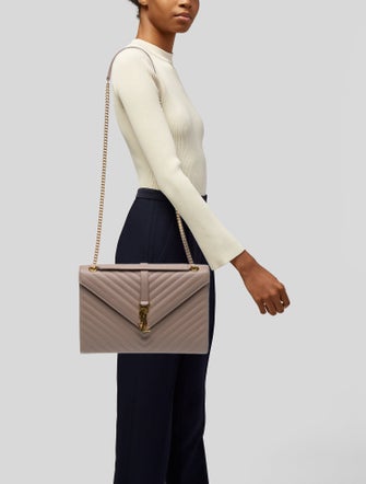 Saint Laurent Leather Envelope Large