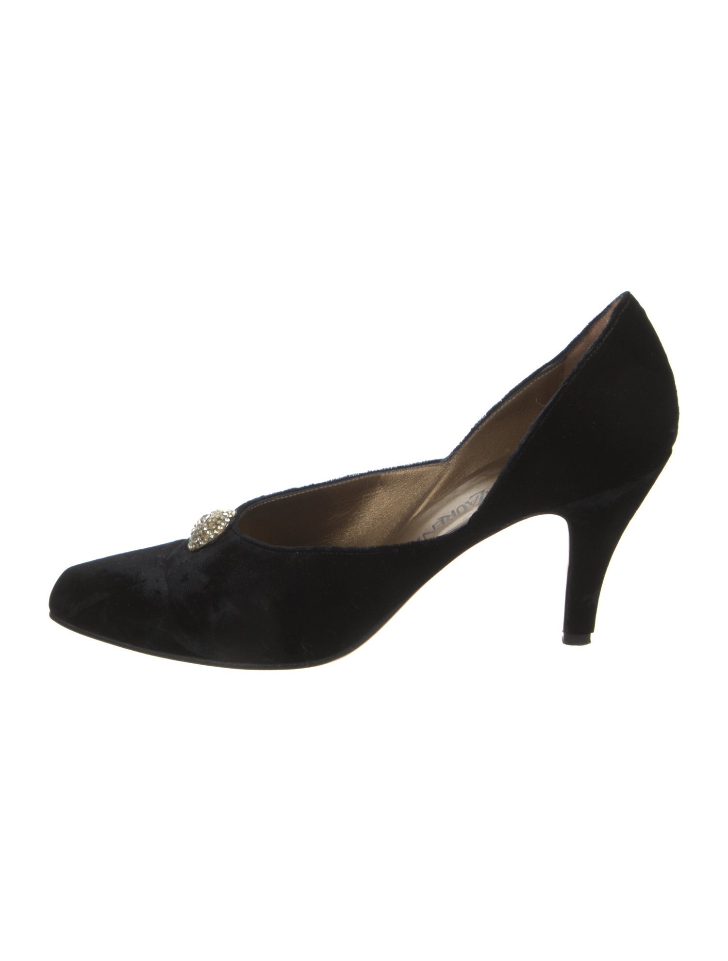 Yves Saint Laurent Vintage Velvet D'Orsay Pumps