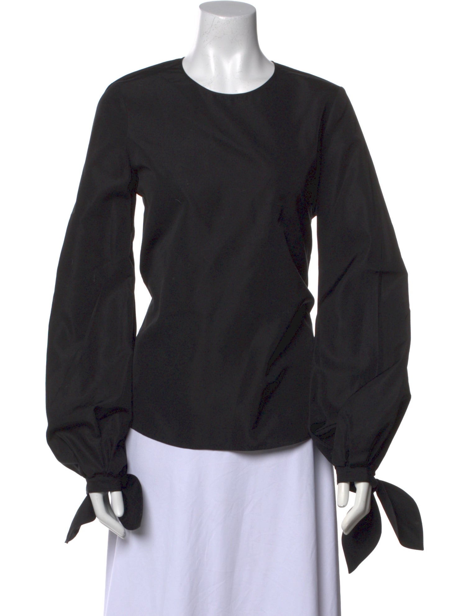 Yves Saint Laurent Crew Neck Long Sleeve Blouse