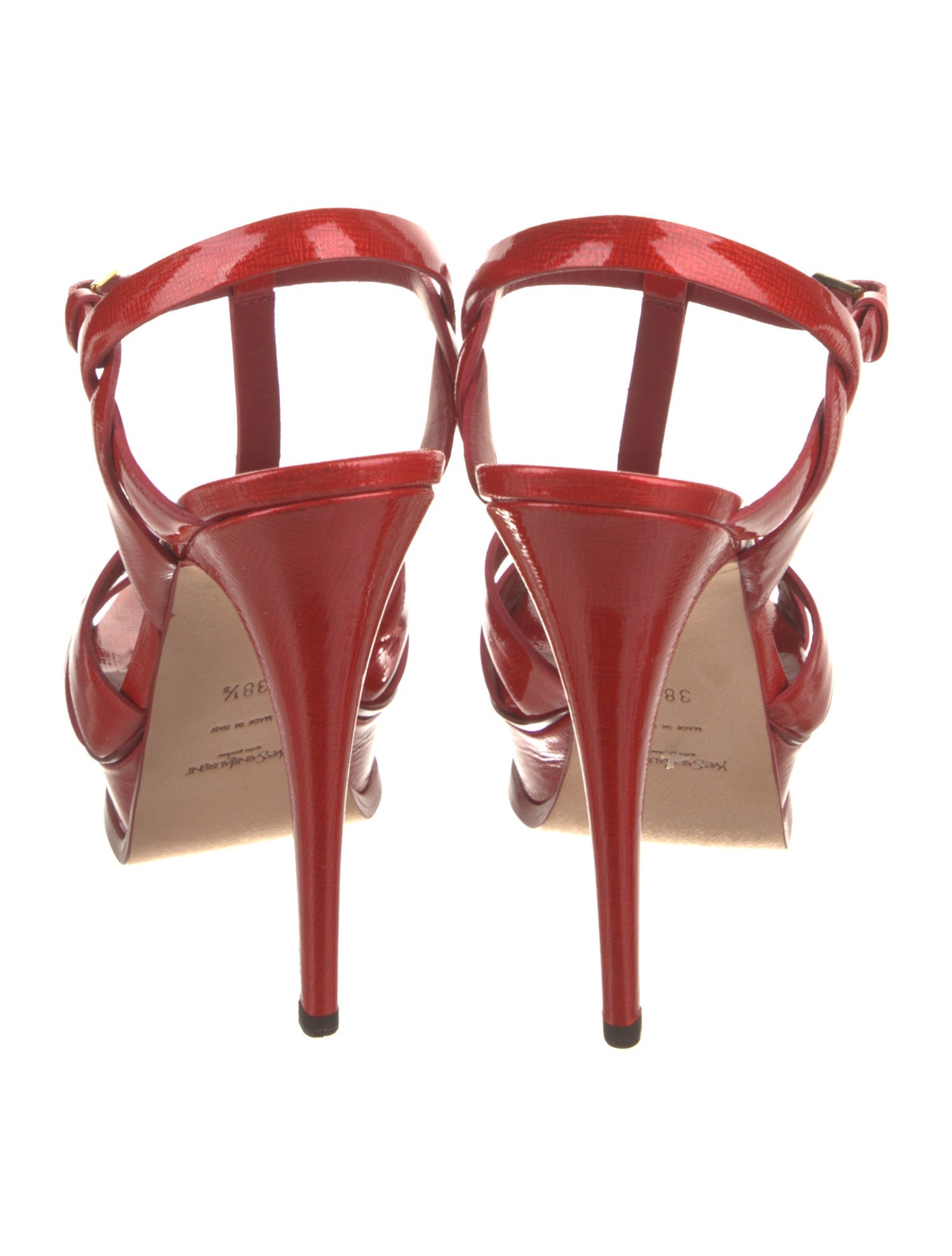 Yves Saint Laurent Patent Leather T-Strap Pumps