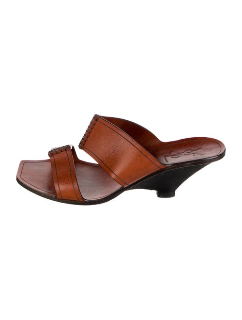 Yves Saint Laurent Leather Slides