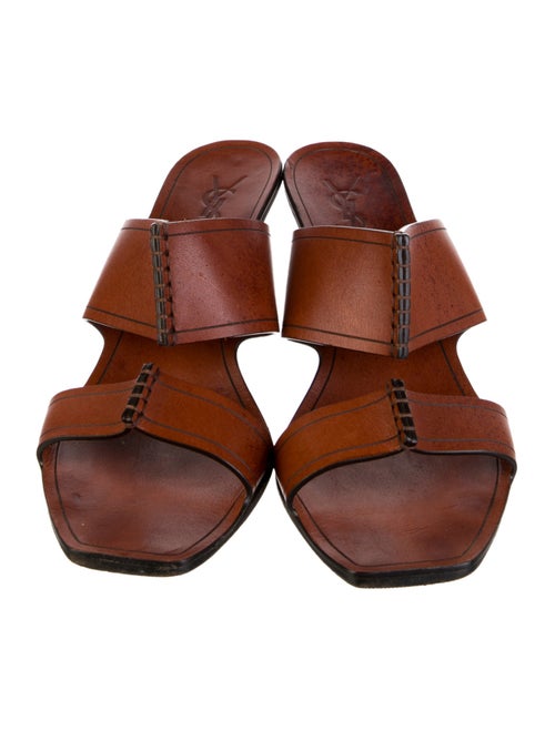 Yves Saint Laurent Leather Slides
