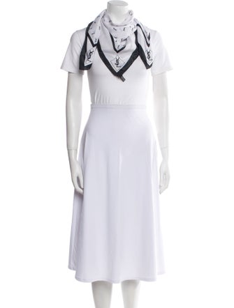 Yves Saint Laurent Suede Printed Scarf