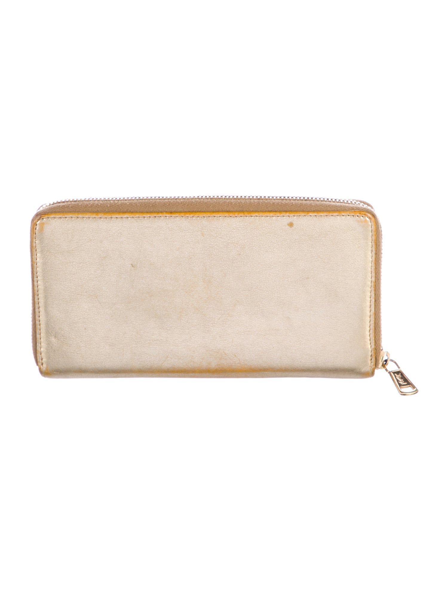 Yves Saint Laurent Y Mail Zip Wallet Leather Continental Wallet