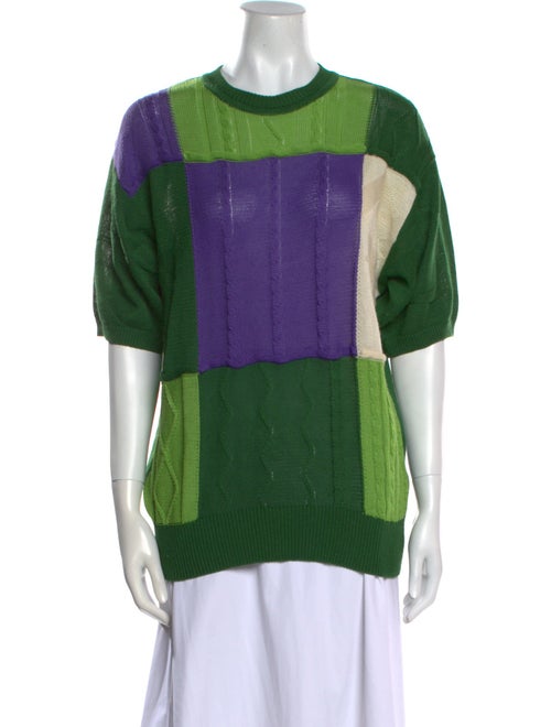 Yves Saint Laurent 1990's Colorblock Pattern Blouse