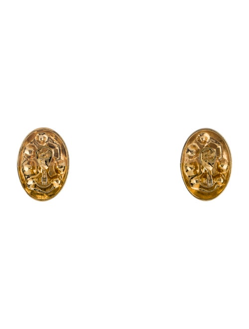 Yves Saint Laurent Crystal Earclip Earrings