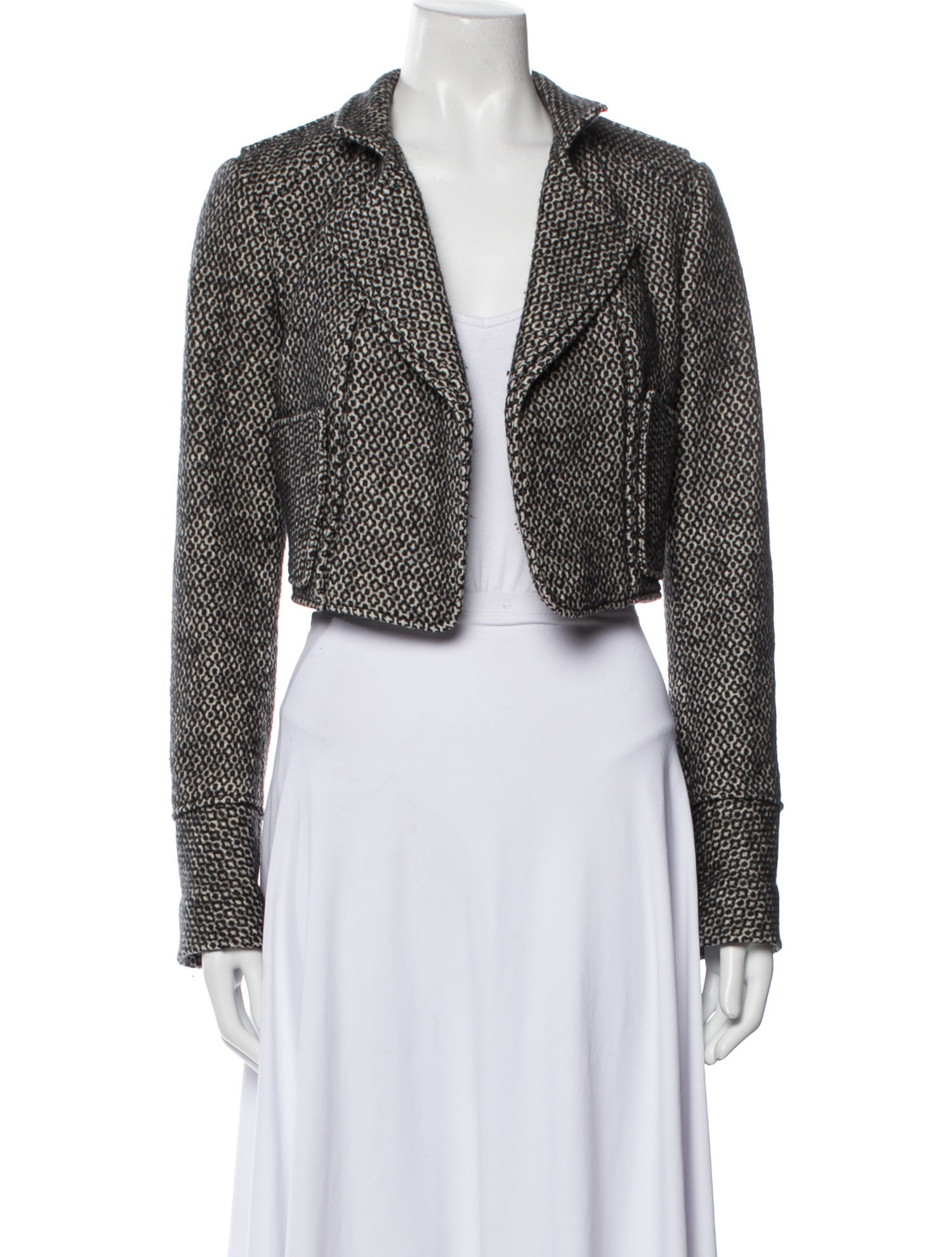 Yves Saint Laurent Wool Printed Evening Jacket