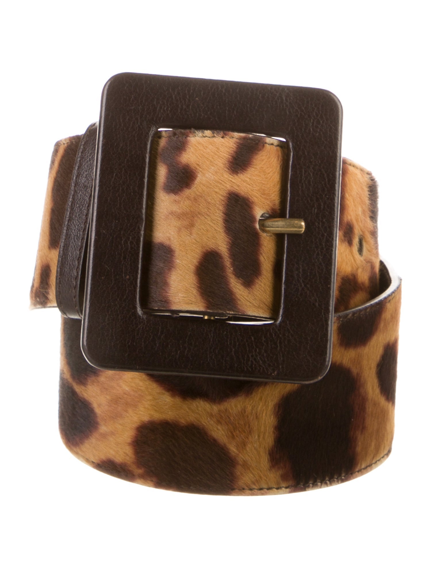 Yves Saint Laurent Rive Gauche Wide Ponyhair Waist Belt