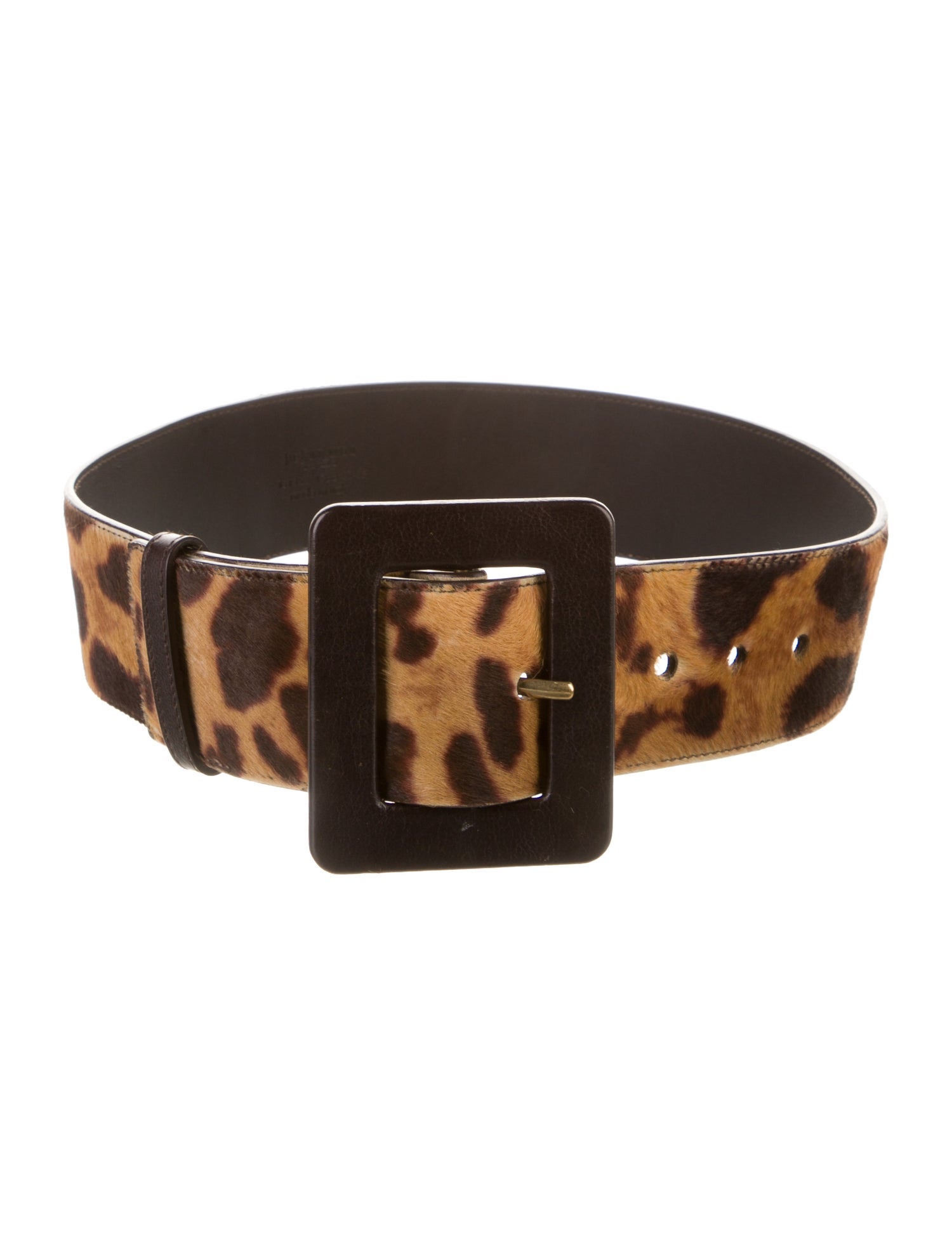 Yves Saint Laurent Rive Gauche Wide Ponyhair Waist Belt