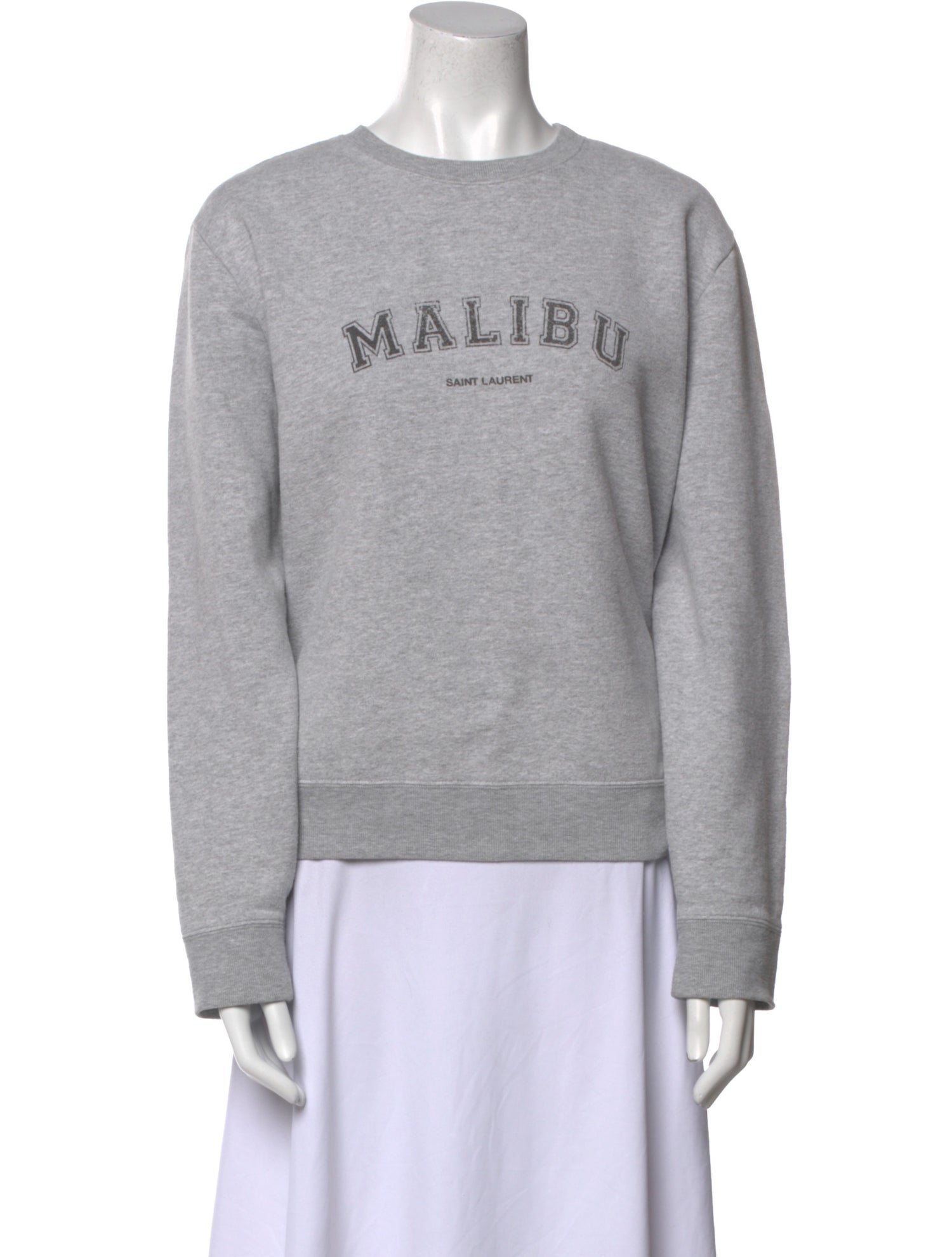 Yves Saint Laurent Graphic Print Crew Neck Sweatshirt