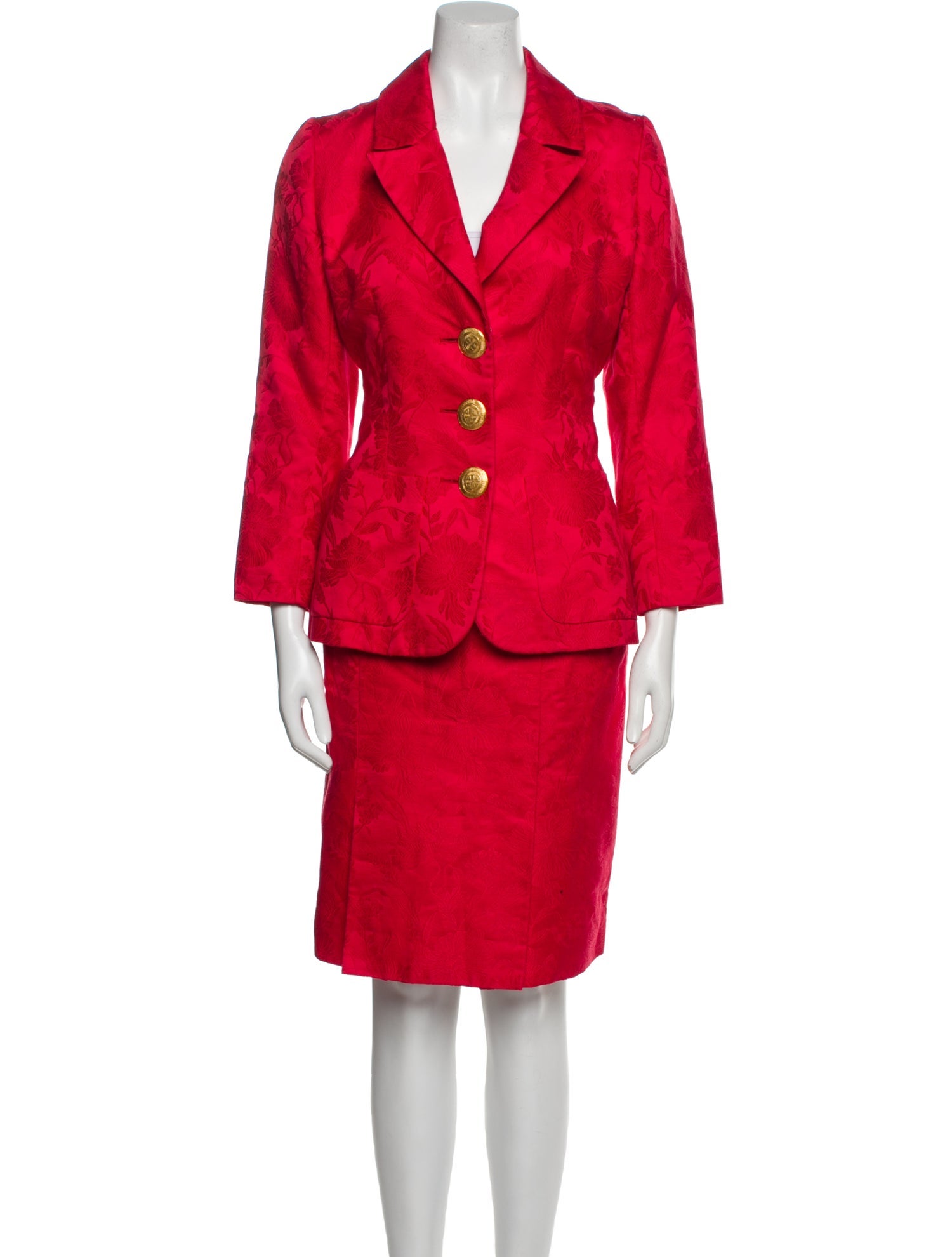 Yves Saint Laurent Rive Gauche Vintage 1990's Skirt Suit