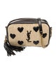 Saint Laurent Raffia Lou Monogram Heart Camera