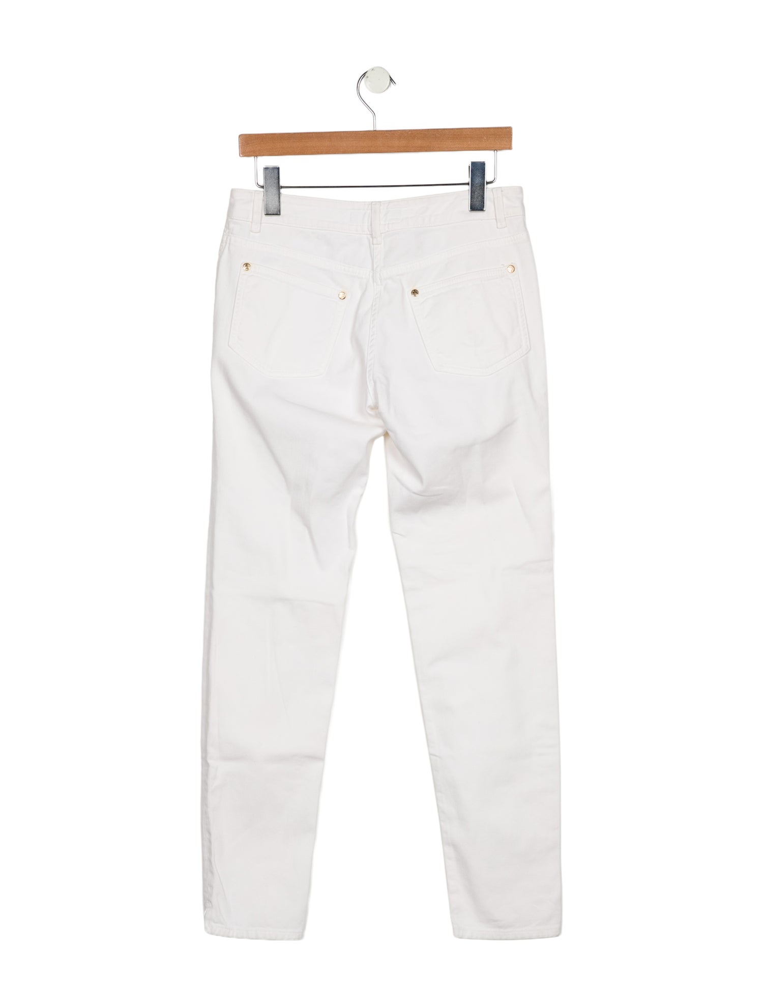 Yves Saint Laurent Mid-Rise Straight Leg Jeans